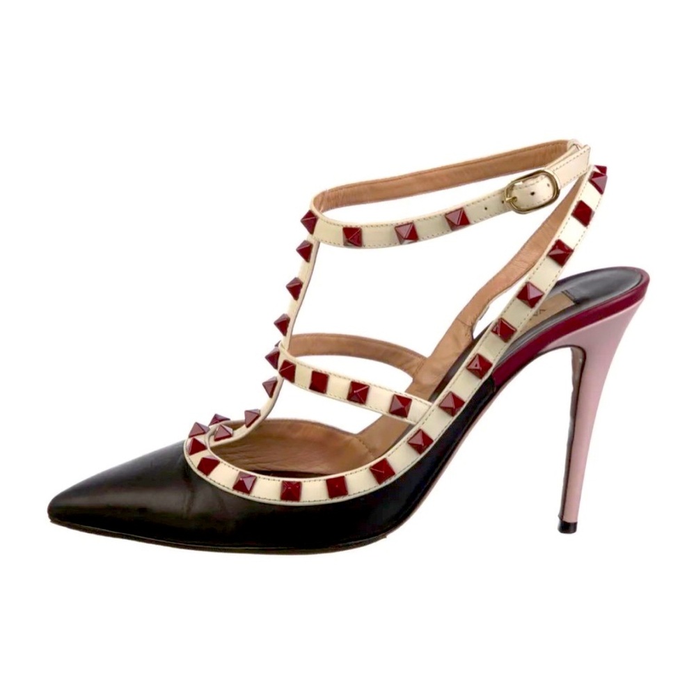 Valentino Black Heels with Red Studs